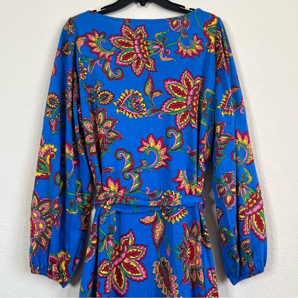 BODEN Leandra Jersey Midi Dress-Gallery Blue, Whimsical Vine Blue 12R NEW $175 - Picture 8 of 16